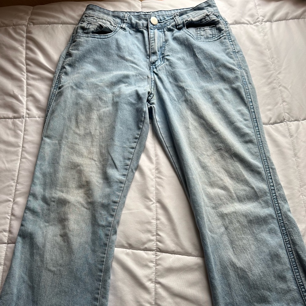 Light blue flare pants